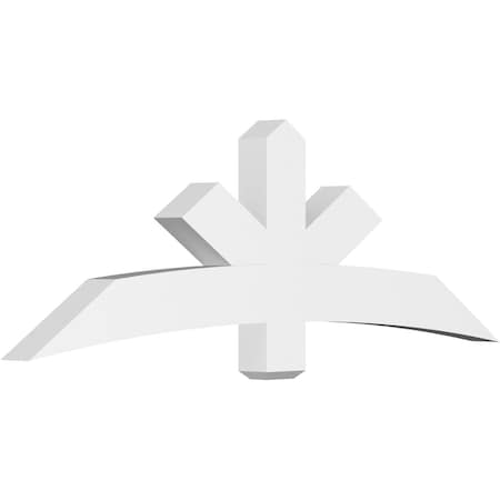 Ekena Millwork Alberta Architectural Grade PVC Gable Bracket, 72"W x 24"H x 4"D x 6"F, 8/12 Pitch GBP072X24X0406ALB00